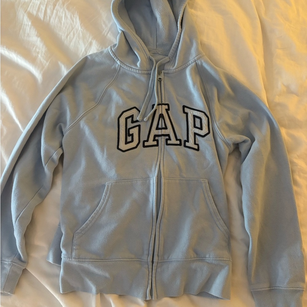 NWOT GAP Light Blue Zip-Up Hoodie